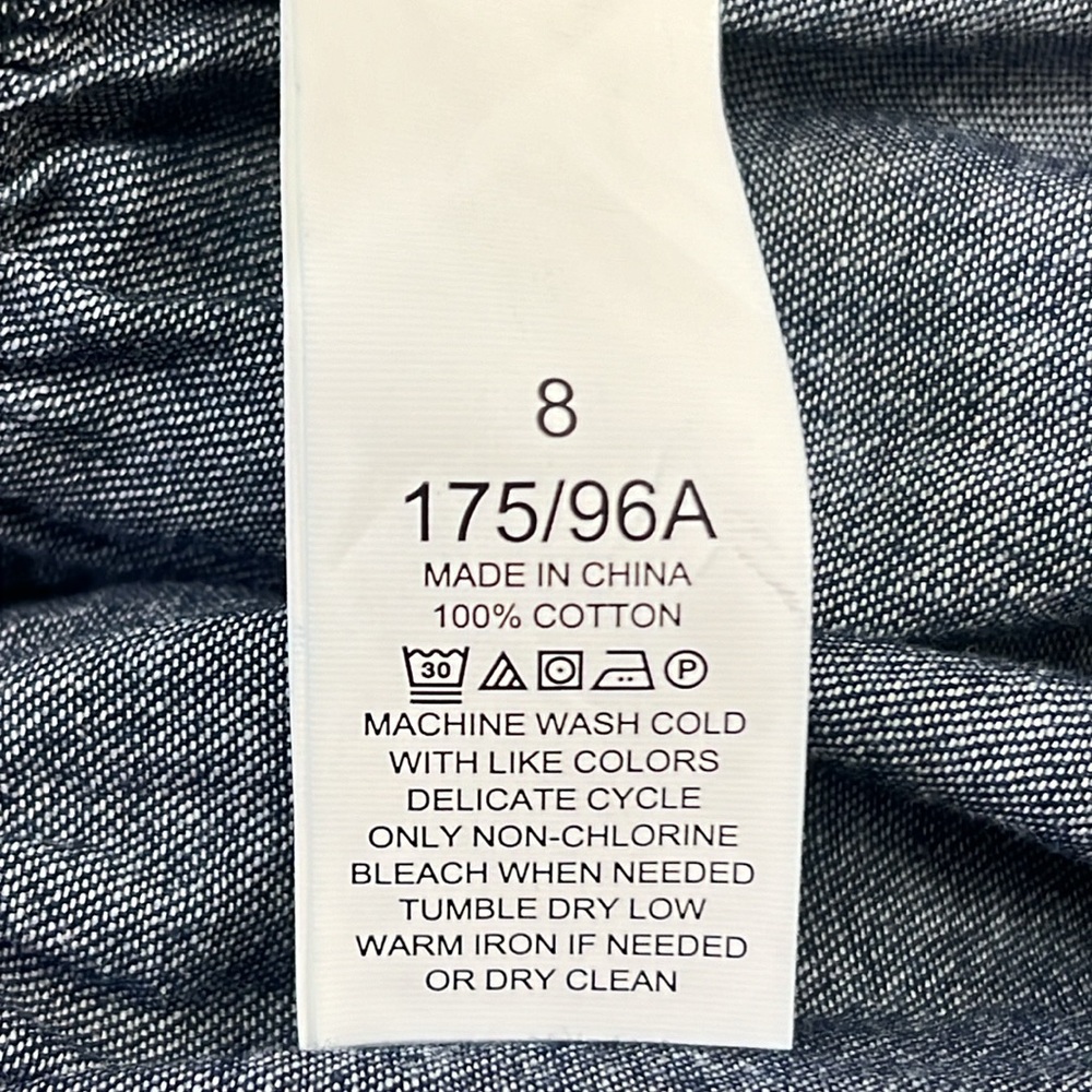 SOLD IN STORE Kate Spade Chambray Flounce Top Size 8 - Picture 9 of 13